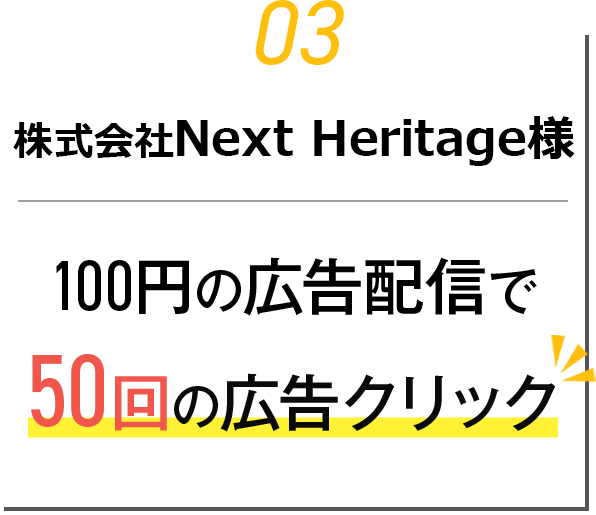 広告配信実績の画像です。